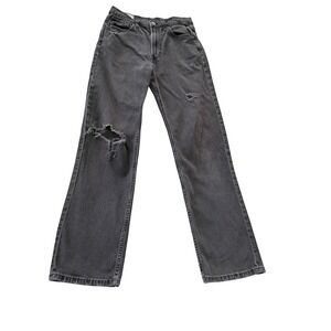 GAP 90s Loose High Rise Distressed Black Wash Denim Jeans Womens Size 26